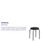 Flash Furniture Stackable Stool with Black Seat and Silver Powder Coated Frame, PK5 5-YK01B-GG - alternate 6